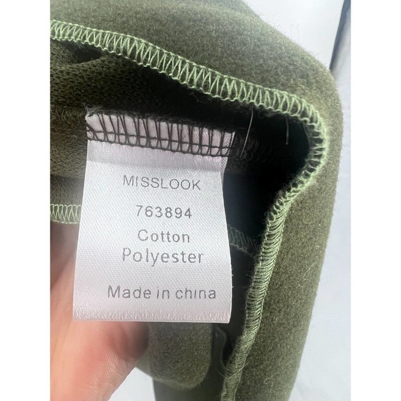Misslook Caro Jacket Cardigan Sweater Button Front Pockets Green Women's XL - Picture 7 of 7